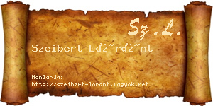 Szeibert Lóránt névjegykártya