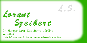 lorant szeibert business card